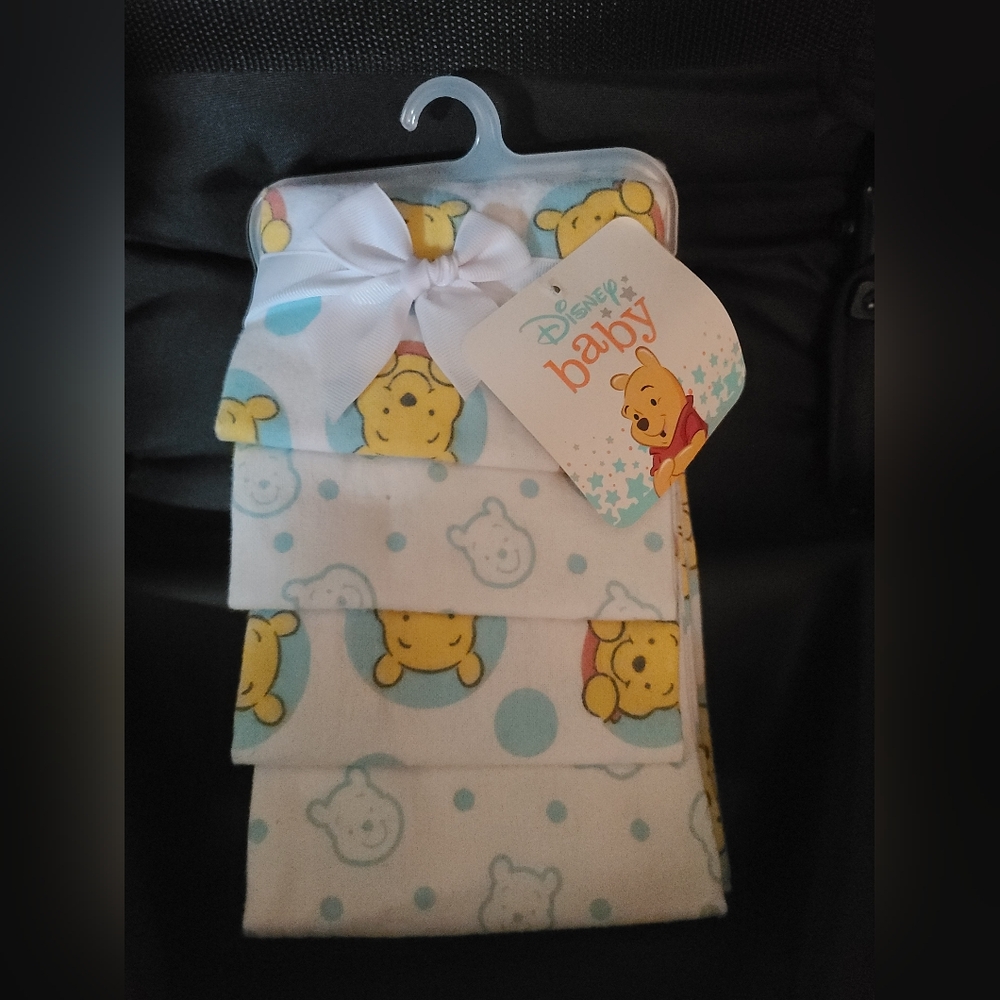 Winnie the Pooh Baby Blanket & Parent's Choice Baby Blanket W/ Animals Bundle